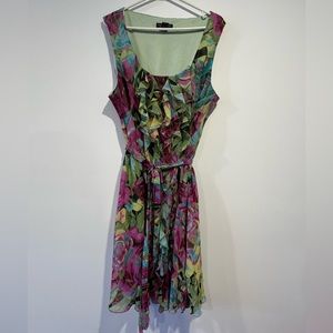 Floral ruffle dress
